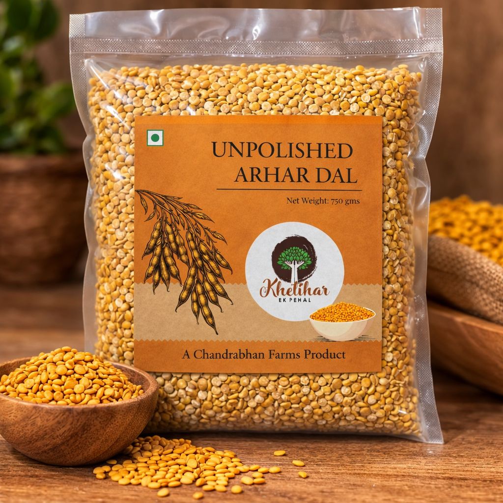 Unpolished Toor/Arhar Dal (750g)